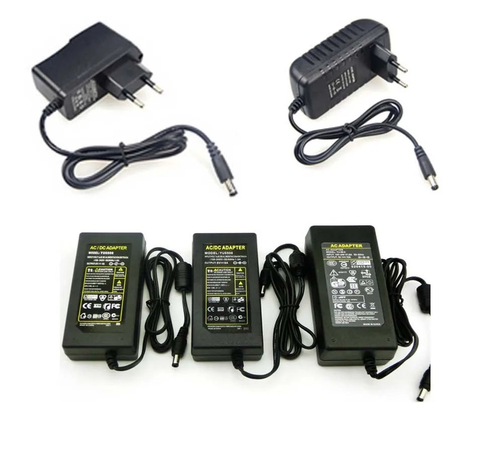 24V DC Switching Power Supply Adapter – 1A–10A, 110V/220V AC Input with US/EU/UK/AU Plug