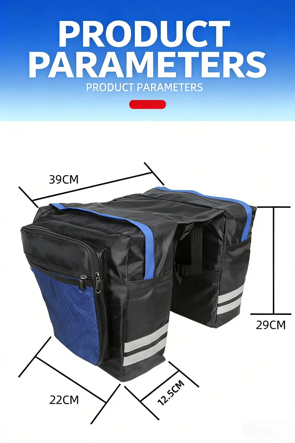Waterproof Bicycle Rear Seat Bag — Double-Sided Reflective