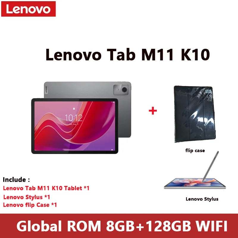 Lenovo Tab M11 11" Android 13 Tablet – 8GB RAM, 128GB, 4G LTE, Widevine L1, 7040mAh