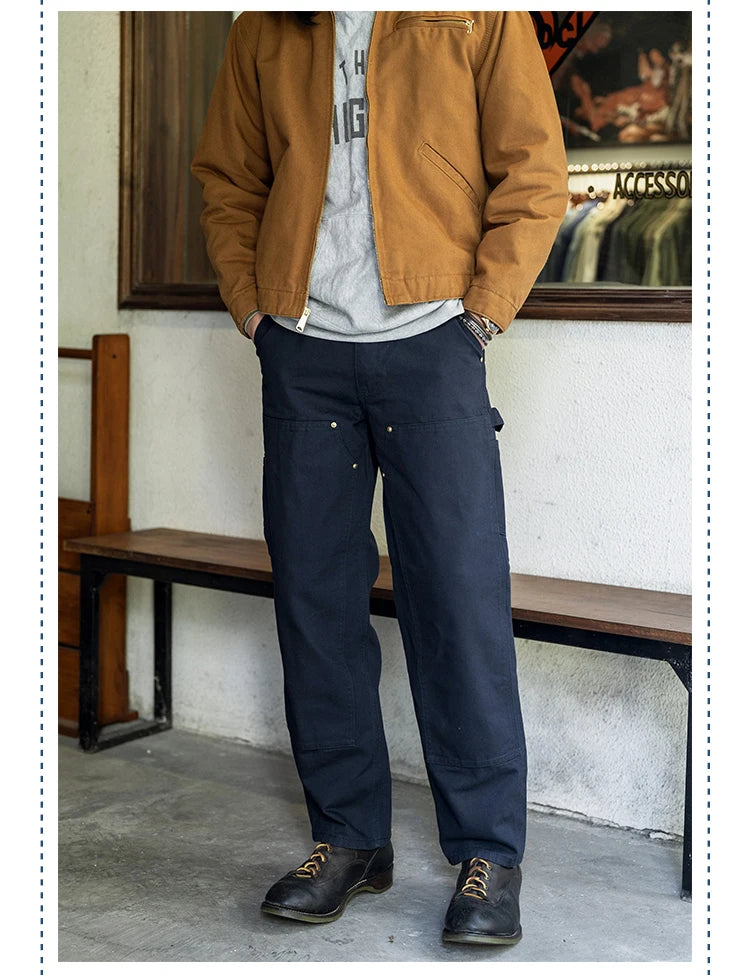 Double Knee Canvas Work Pants – Men's Heavyweight Cotton Carpenter Pants