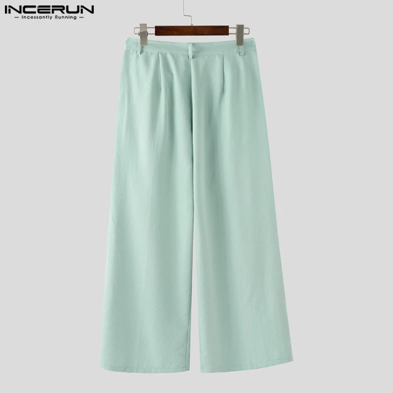 Men's Sleeveless Tank Top & Button-Fly Long Pants 2-Piece Set – Solid Color Streetwear