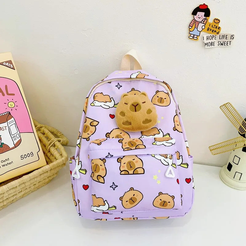 Capybara Backpack – Kids Nylon School Bag