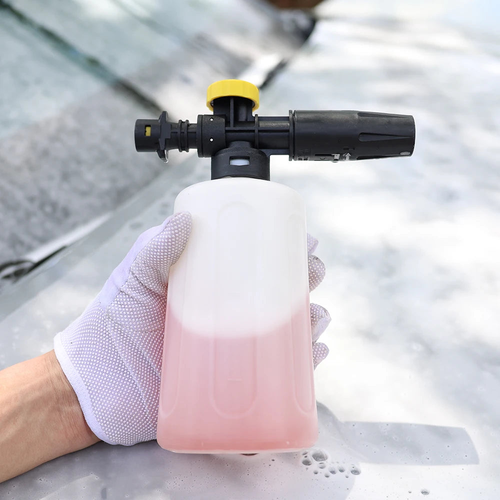 Snow Foam Cannon for Karcher K2–K7 – 750ml Adjustable Foam Lance Kit, Pressure Washer Car Wash Gun