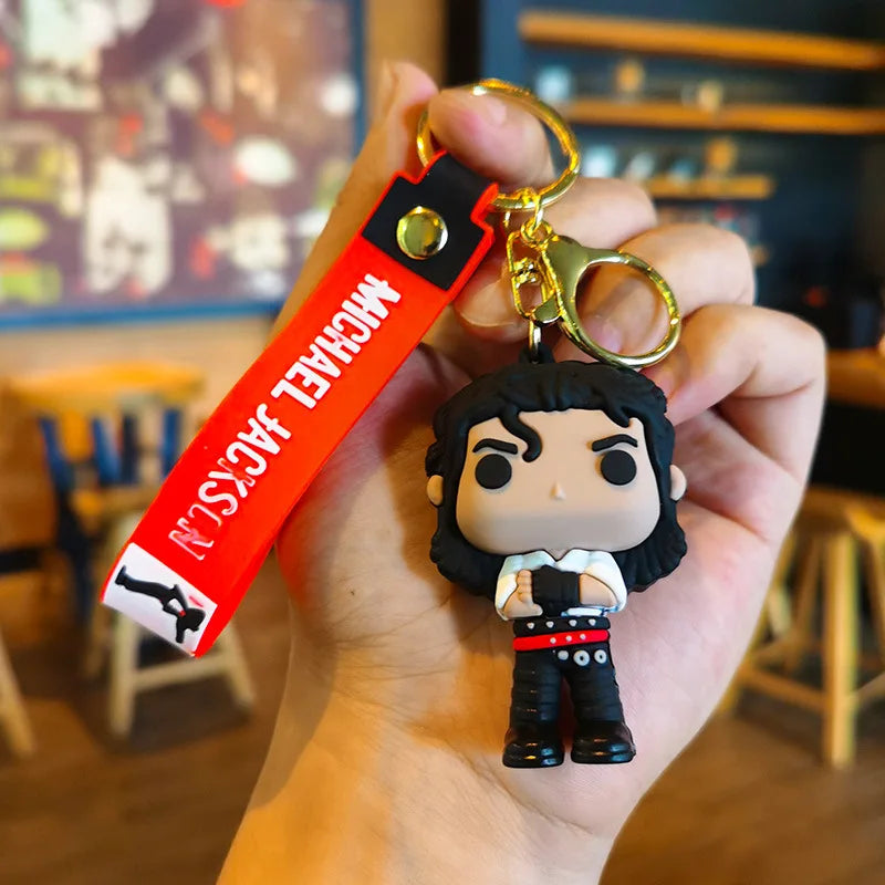 Handmade Music Singer Silicone Keychain – Creative Bag Accessory Key Ring Pendant for Men & Women