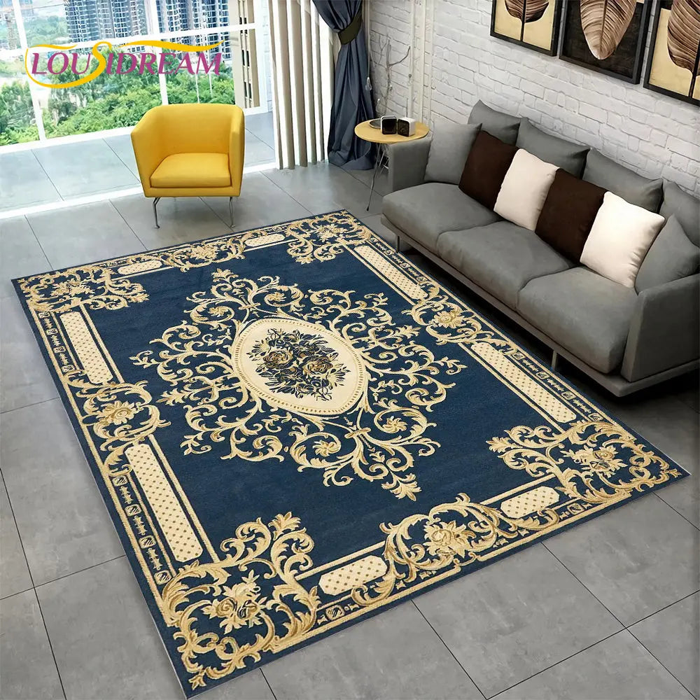 Turkish Persian Bohemian Area Rug – Non-Slip Large Carpet for Living Room & Bedroom