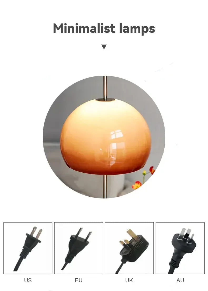 Orange Mushroom Lamp – Floor & Table Options
