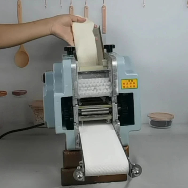 Electric Dumpling Wrapper Machine – 110V/220V, Round & Square Wonton Skin Maker, Rolling Press & Pasta Slicer, Commercial