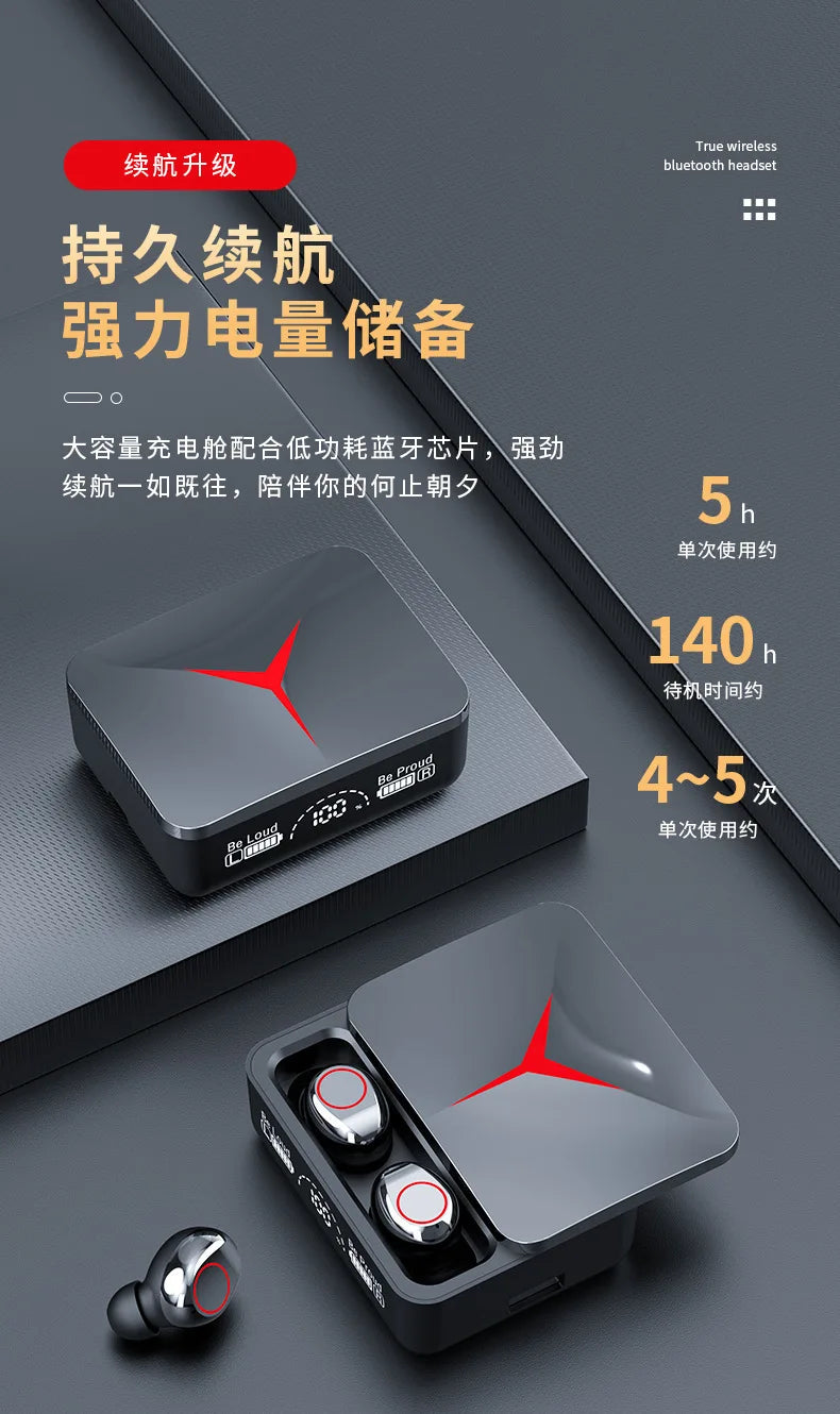 M90 Wireless TWS Bluetooth Earbuds — HIFI Gaming Headset with Mic