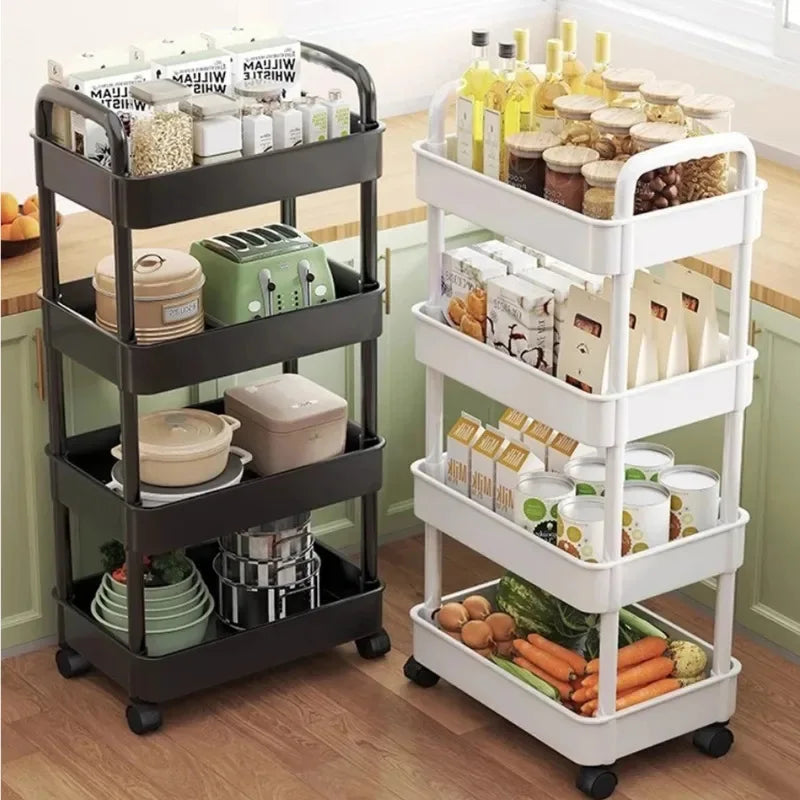 5-Layer Rolling Kitchen Storage Trolley — Mobile Multi-Layer Shelf for Kitchen, Bathroom & Living Room