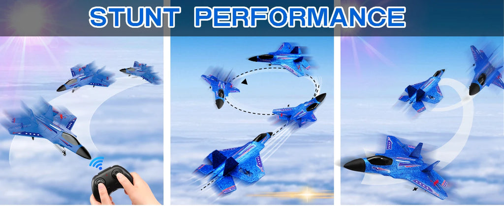 SU35 RC Glider Airplane – 2.4G Remote Control Fighter Plane with LED Lights for Kids