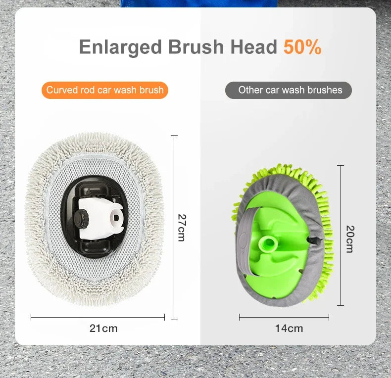 Telescoping Car Wash Brush – Long Handle Chenille Mop with Soft Hair for Window & Auto Cleaning