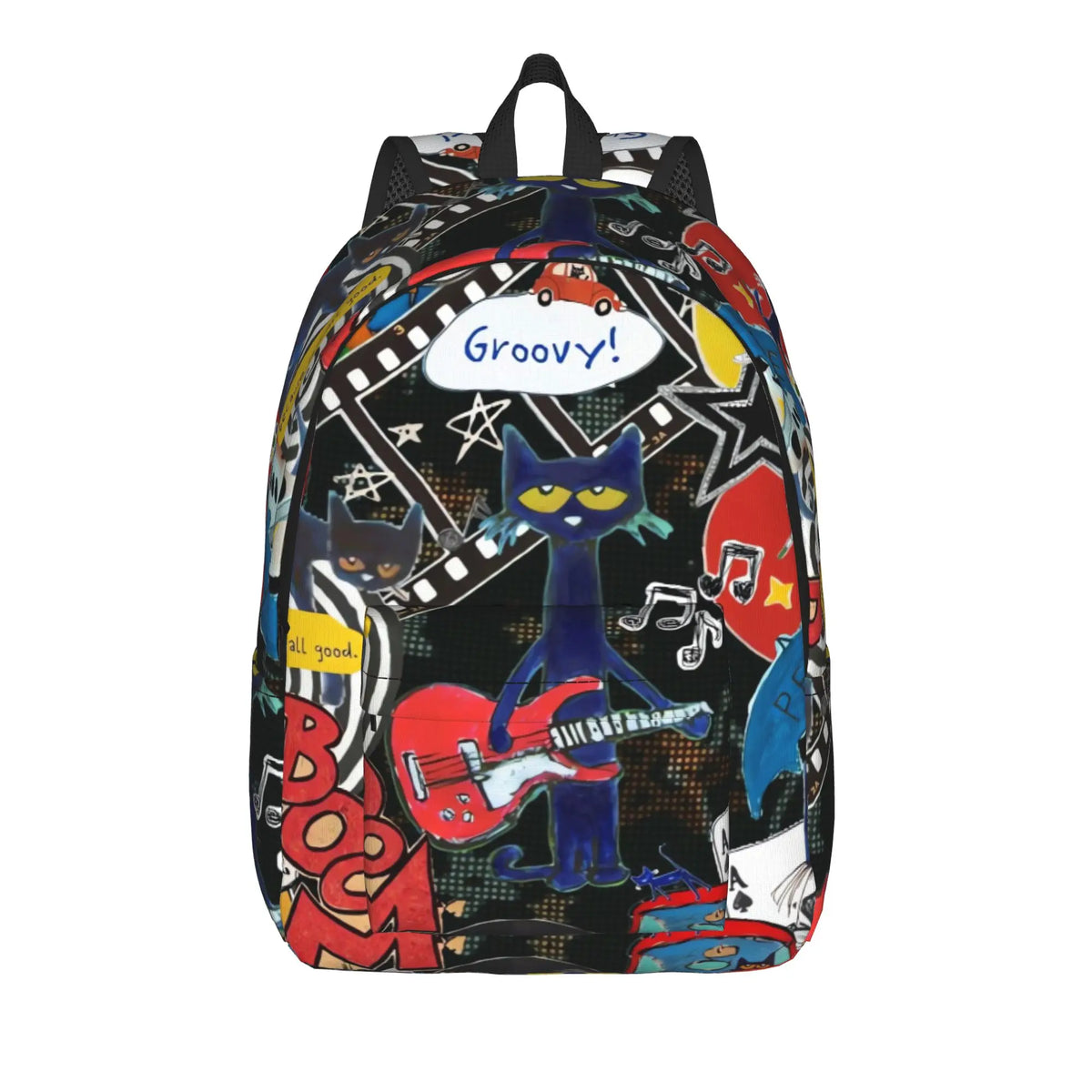 Pete the Cat Backpack – Casual Polyester Rucksack