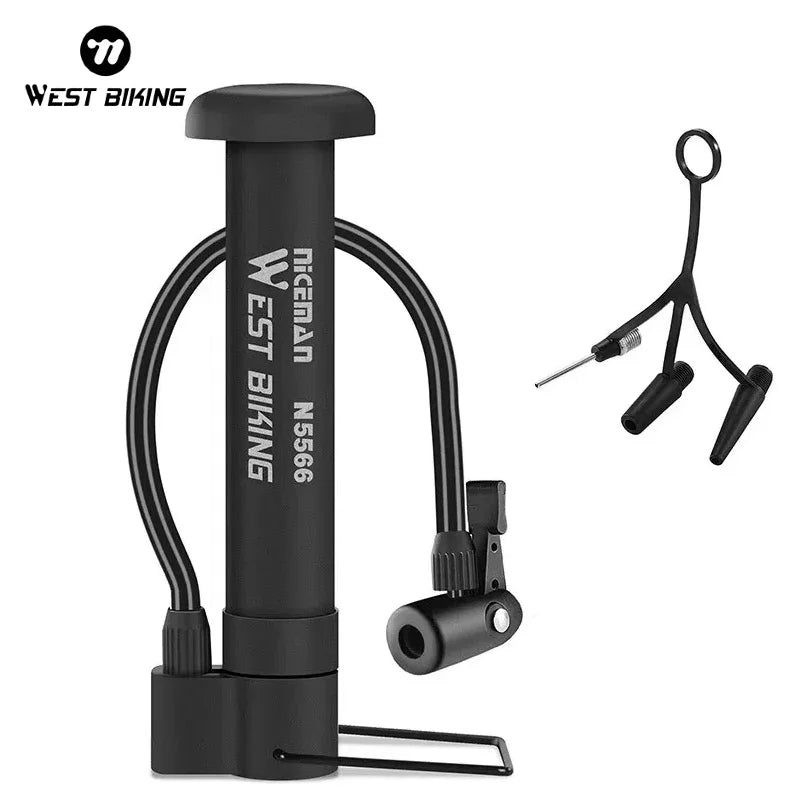WEST BIKING Manual Bike Tire Pump for Schrader Valves