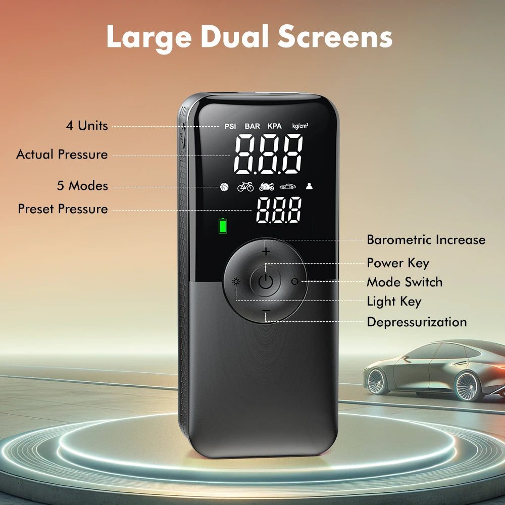 CARSUN Cordless Tire Inflator with Digital Display