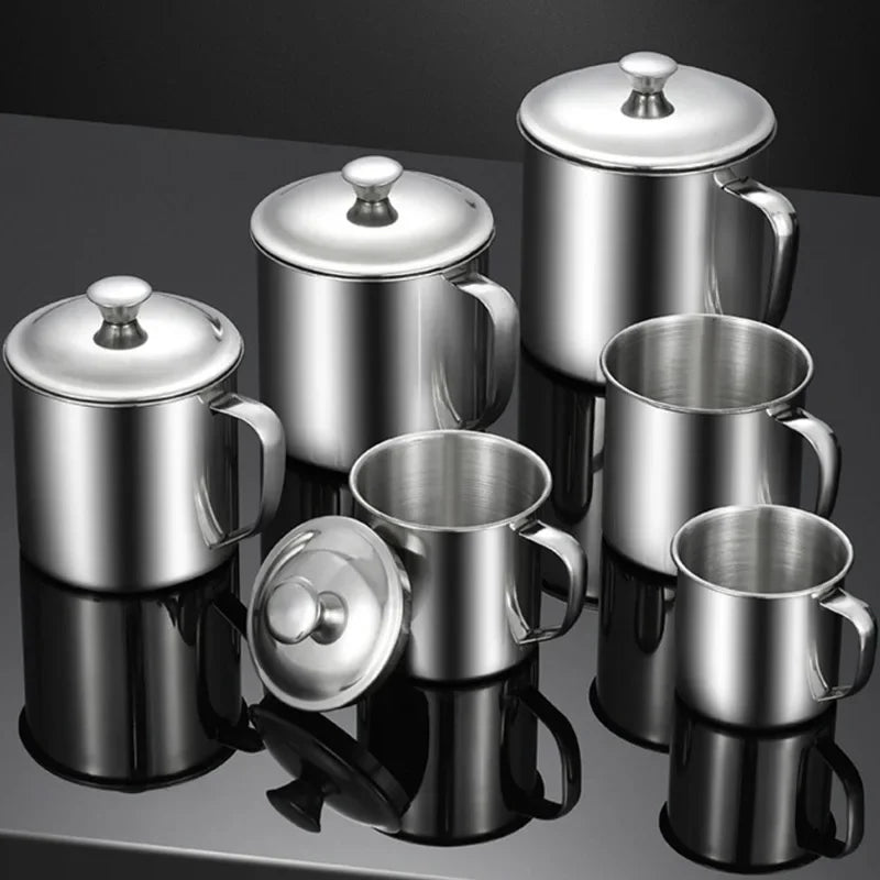 304 Stainless Steel Portable Coffee Mug – Compact Camping & Travel Cup, 50–400ml