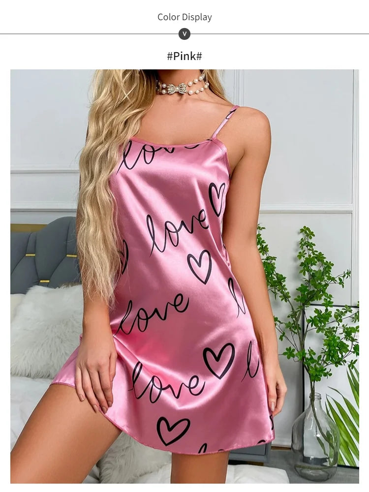 Satin Cami Slip Nightdress — Silky Sleeveless Chemise