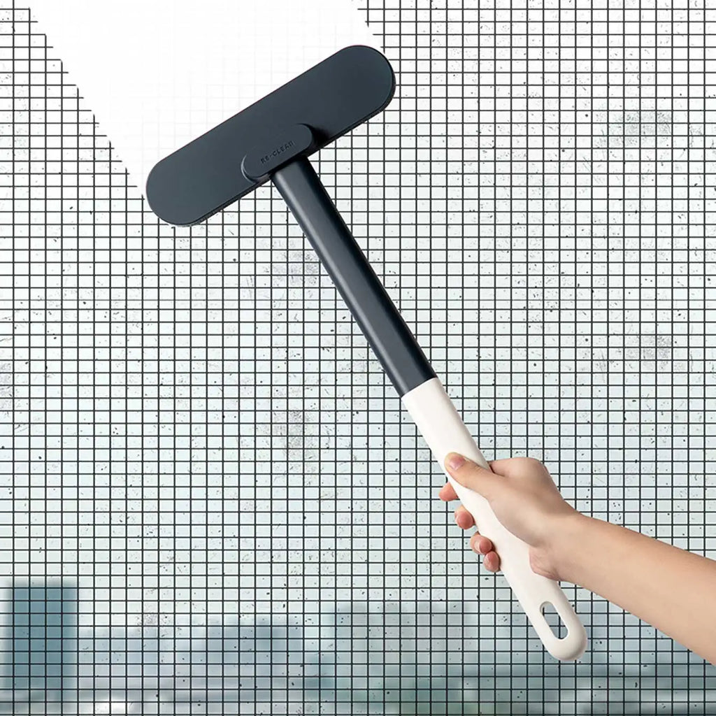 Multifunctional Long Handle Window Brush – Wet & Dry Glass, Sofa, Wall & Pet Hair Cleaning Brush