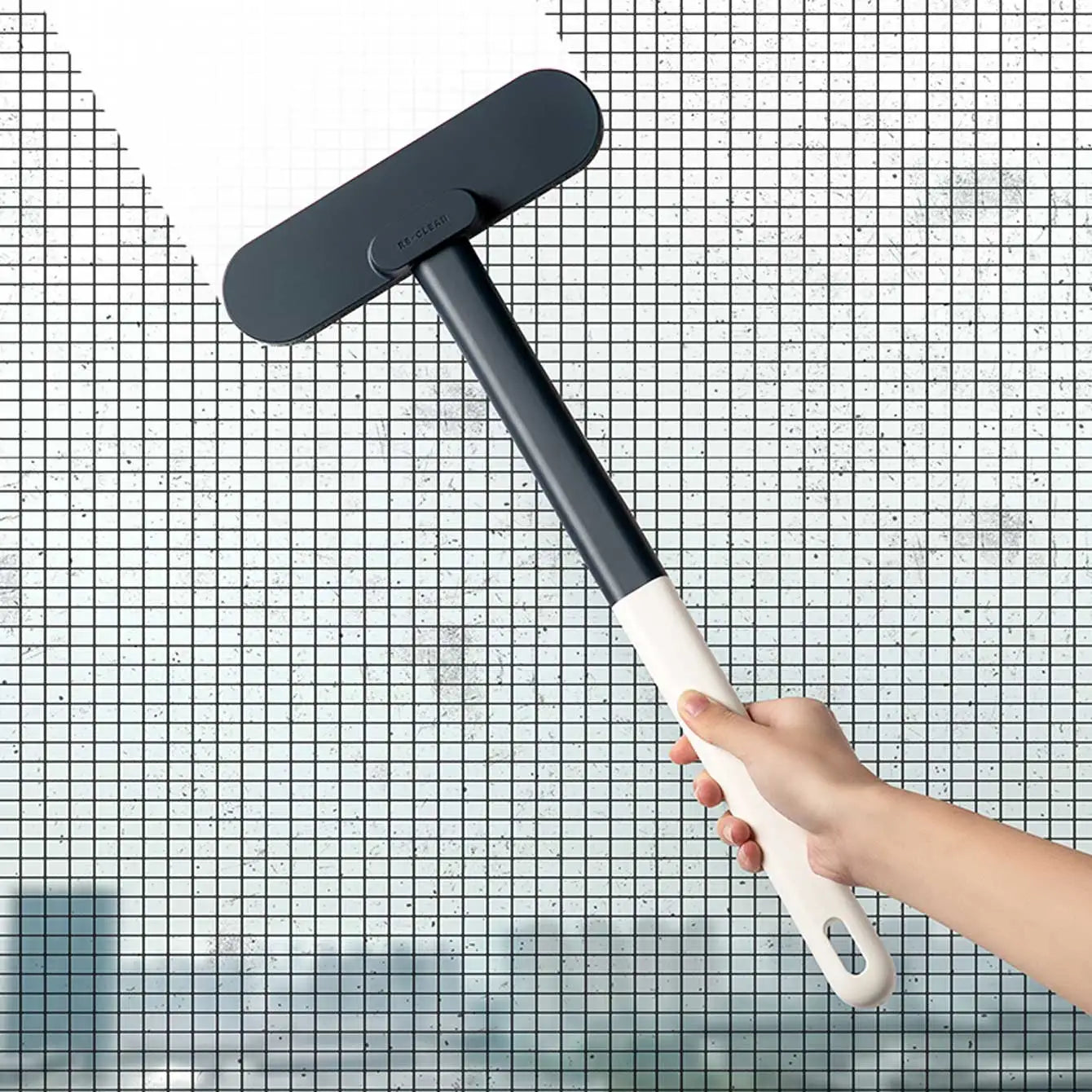Multifunctional Long Handle Window Brush – Wet & Dry Glass, Sofa, Wall & Pet Hair Cleaning Brush