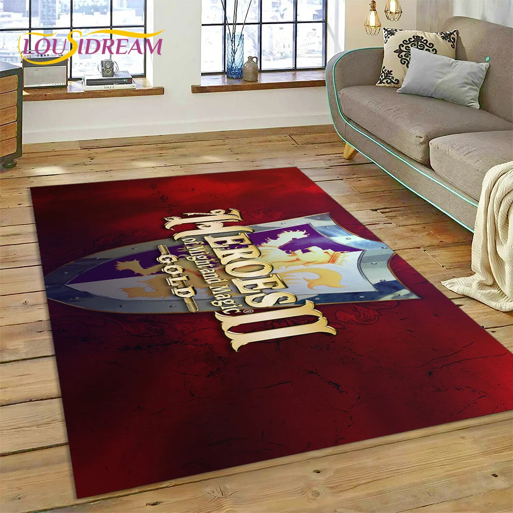 Heroes of Might & Magic Retro Gaming Rug – Non-Slip Floor Mat for Living Room, Bedroom & Sofa, 27 Designs & 9 Sizes
