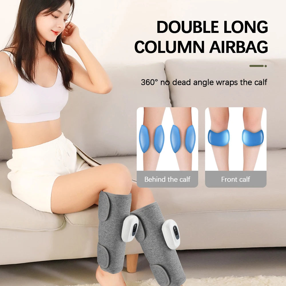 Wireless 360° Air Pressure Calf Massager — 3-Mode Airbag Leg & Foot Circulation Booster