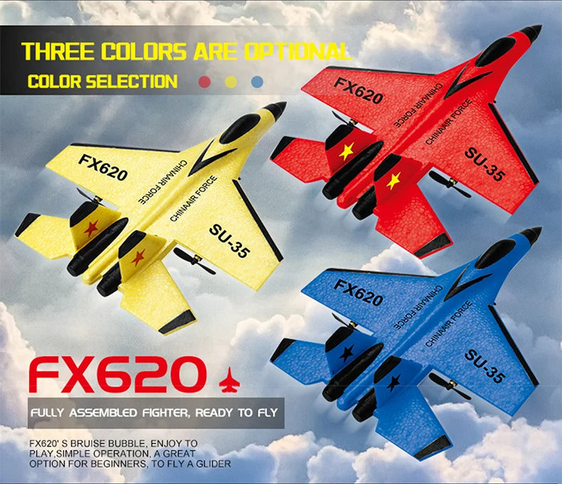 SU35 2.4G RC Foam Fighter Glider Airplane – Remote Control EPP Fixed Wing Plane