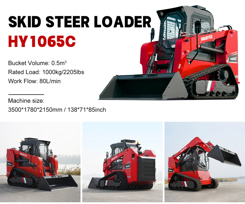 Huayee Kubota Compact Wheel Loader – 14HP Multifunctional Skid Steer for Construction & Home
