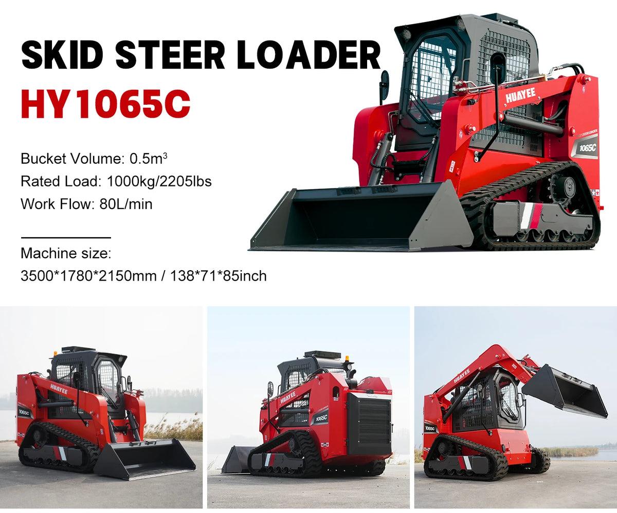 Huayee Kubota Compact Wheel Loader – 14HP Multifunctional Skid Steer for Construction & Home