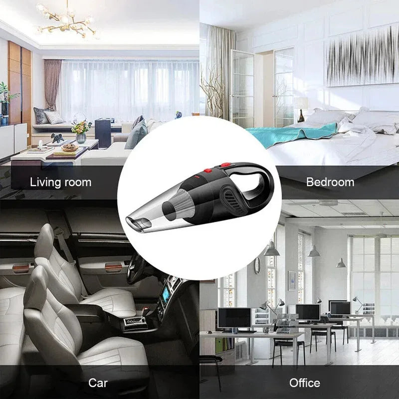 Cordless Handheld Car Vacuum — 6000Pa Wet & Dry Portable Vacuum with HEPA Filter