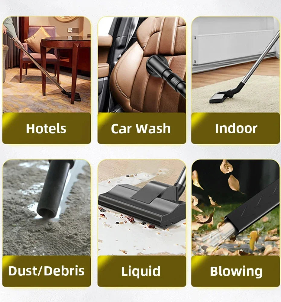 25L / 40L Wet & Dry 3-in-1 Vacuum Cleaner — High Power Commercial & Industrial Shop Vac for Car, Hotel & Home