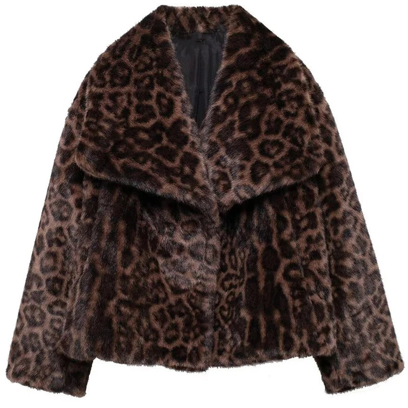 Women's Plush Faux Fur Crop Bomber Jacket – Thick High Street Winter Coat