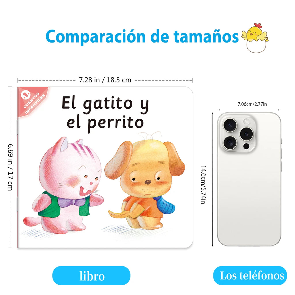 1 Set of 10 Spanish Story Book Collection Intellectual Enlightenment Early Knowledge Learning Gift Books