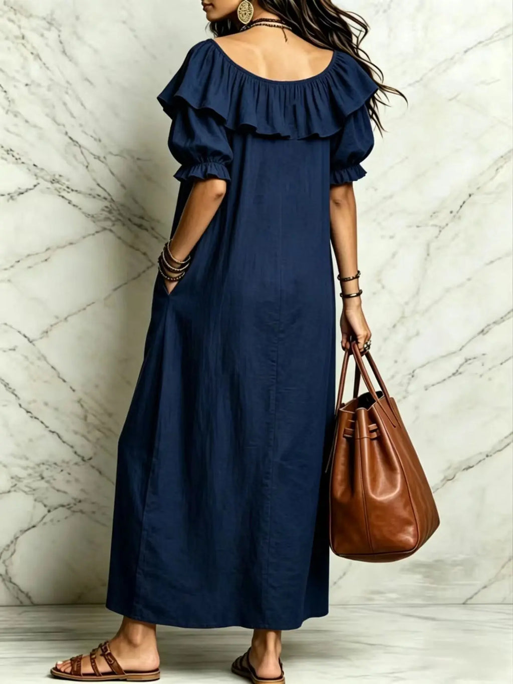 Long Dress Women Dresses Vestidos Y2k Streetwear Round Neck Sleeveless Ruffles Casual Elegant Splice Party Beach Work 2026