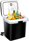 Portable 12V DC Car Refrigerator — 28 Quart Electric Cooler & Warmer with Auto Locking Handle for Travel & Camping