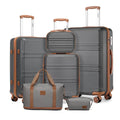 KONO 4/5/6-Piece Hardshell Luggage Set with Toiletry Bag — TSA Lock Spinner Wheels Travel Suitcase