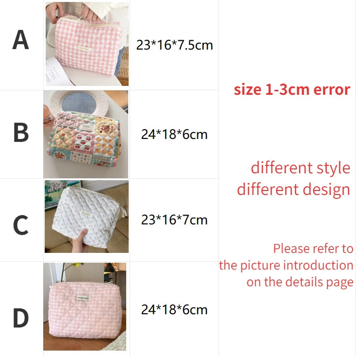 Large Capacity Cosmetic Clutch Bag – Women's Travel Makeup Storage Bag with Zipper