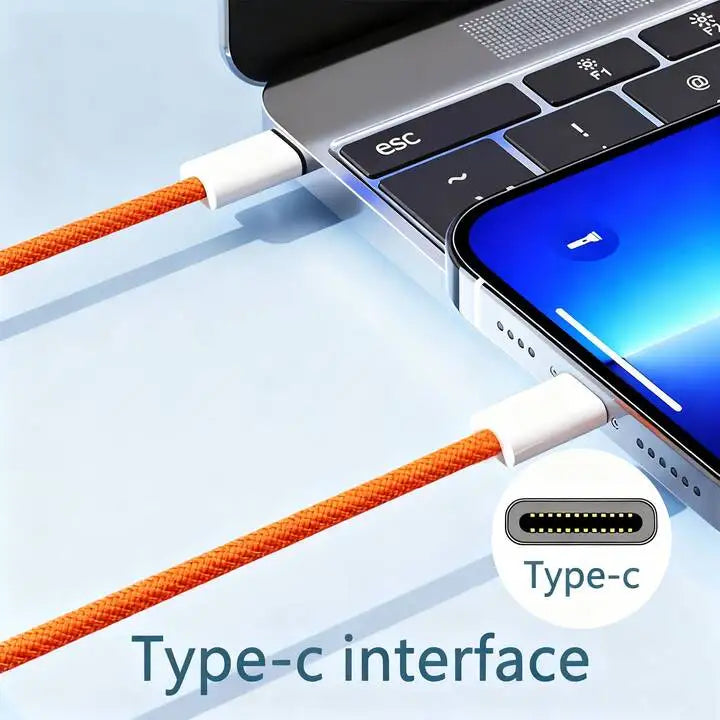 Fast Charger USB-C Cable for iPhone 15, 16 & 17 — High-Speed Charging & Data Transfer