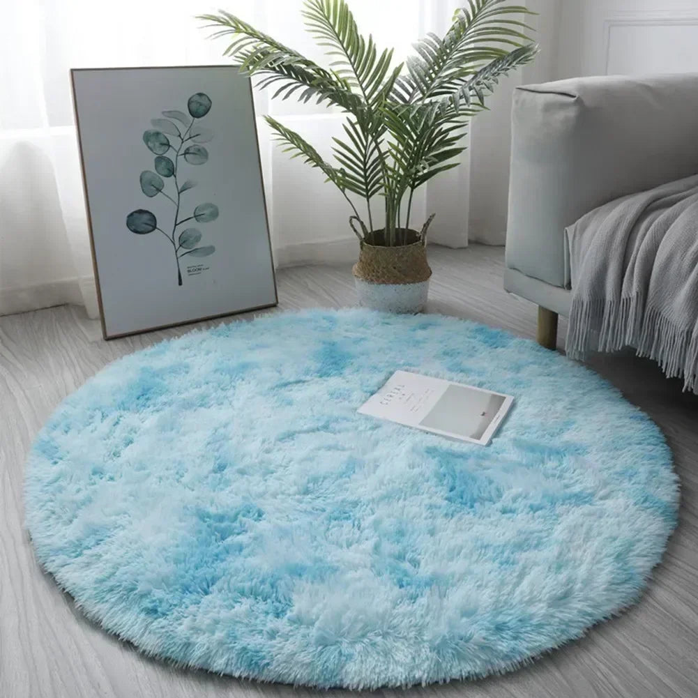 Round Shaggy Area Rug – Soft Non-Slip Circle Carpet for Bedroom & Living Room
