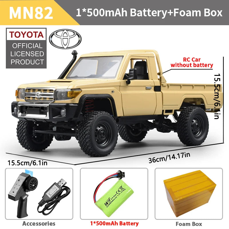 MN82 / MN82S / LC79 1:12 Scale 4WD RC Pickup Truck – Remote Control Off-Road Crawler for Kids