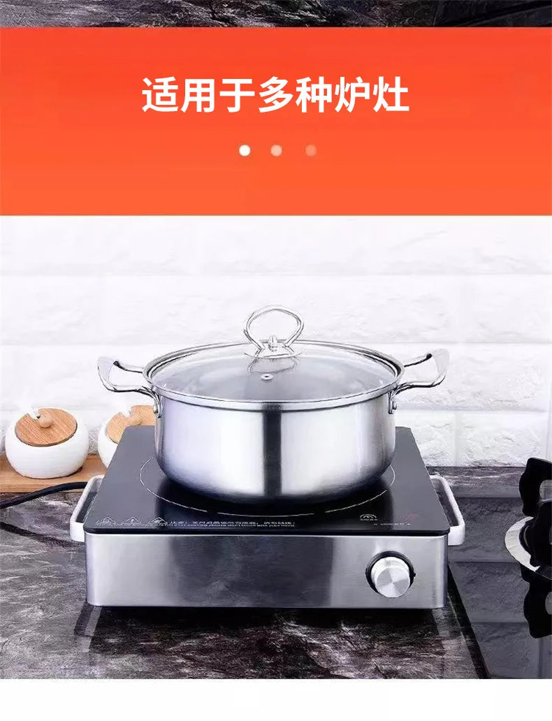 Stainless Steel Cookware Set – Soup Pot & Milk Pan