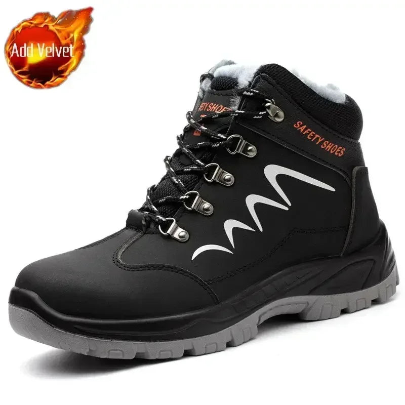 Men's Retro Leather Ankle Boots — Lace-Up Microfiber Business Booties with Rubber Sole