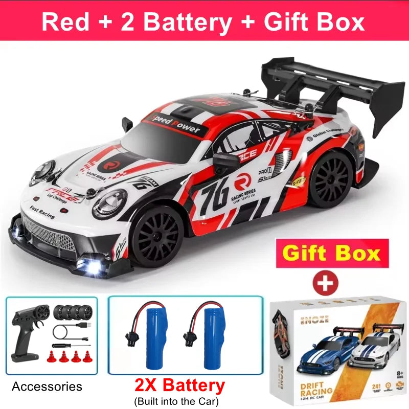 1:24 Scale 4WD RC Drift Car – 20KM/H Off-Road Racing Truck with LED Lights