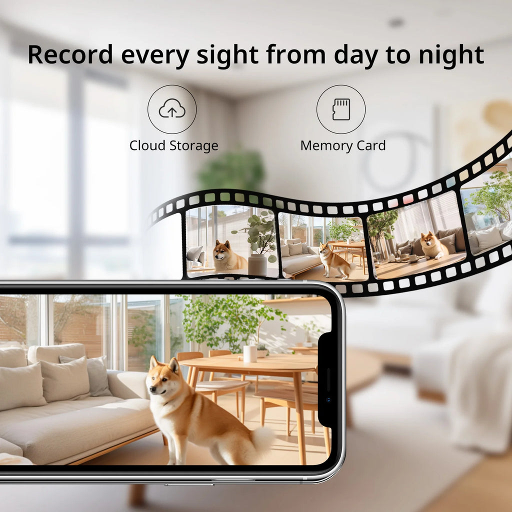2K Pet & Baby Camera – 5G/2.4GHz WiFi, 360° Pan & Tilt, Color Night Vision, 2-Way Audio, Indoor Security
