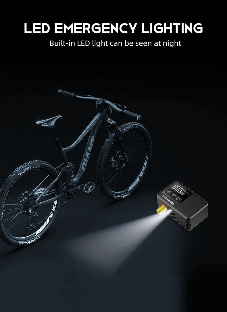 ThinkRider Pocket Bike Tire Pump with Digital Display