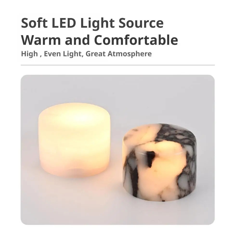 Stone Night Light – Rechargeable Touch-Control Lamp