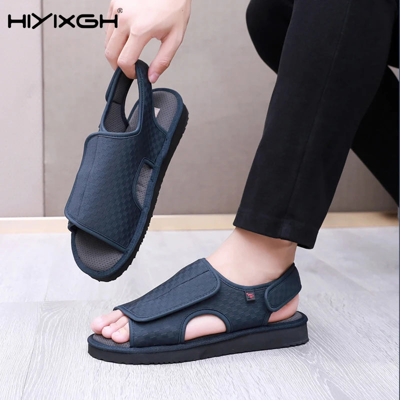 Diabetic Walking Sandals – Breathable Anti-Slip Adjustable Hook & Loop Shoes