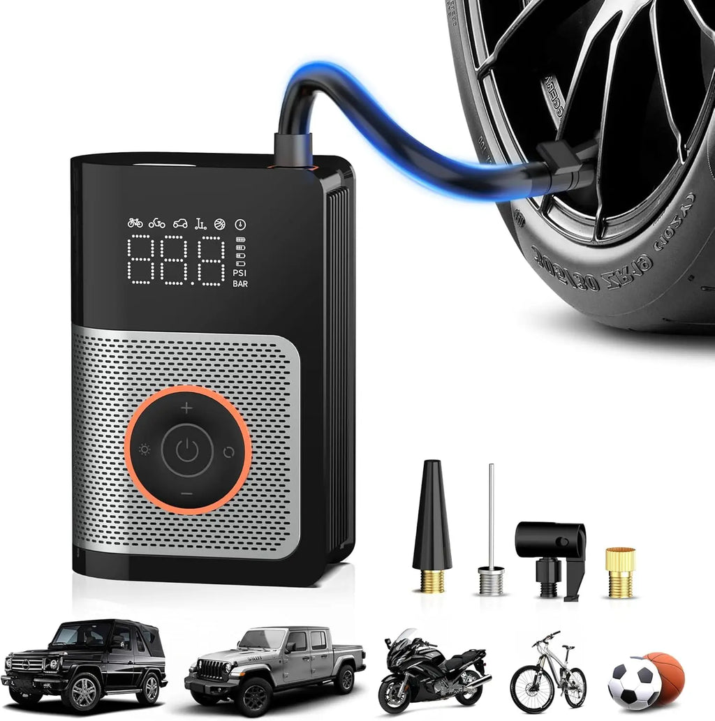 Portable Tire Inflator with Digital Gauge, 160 PSI