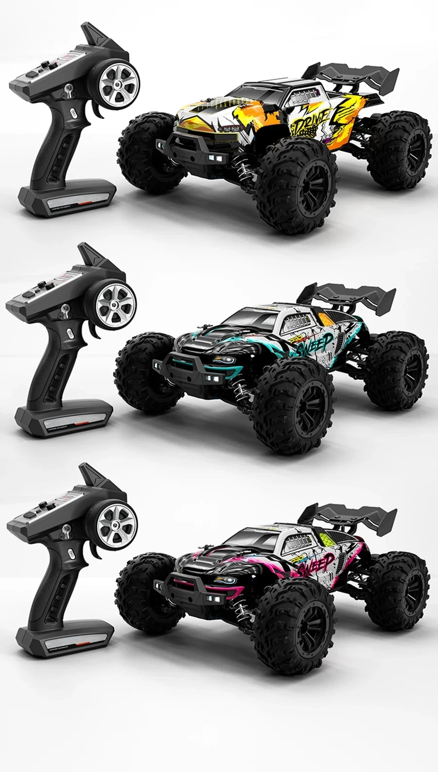 4WD 1:16 Scale High Speed Brushless RC Car – 50 or 80KM/H Off-Road Drift Racing Buggy Truck