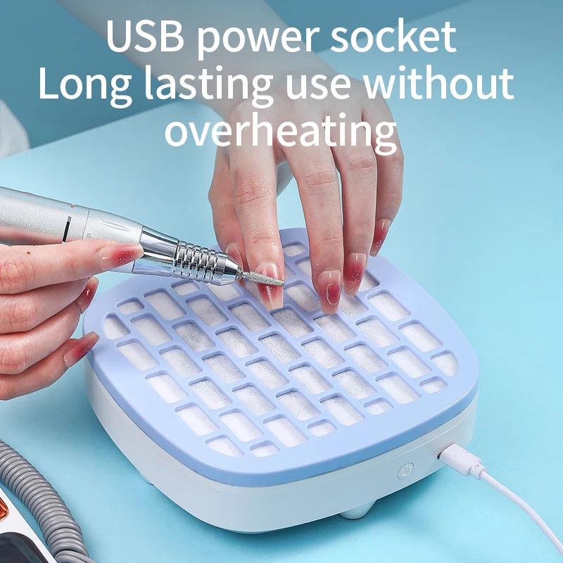 Mini Nail Dust Collector Extractor Fan – USB Powered Manicure Vacuum with Paper Filter