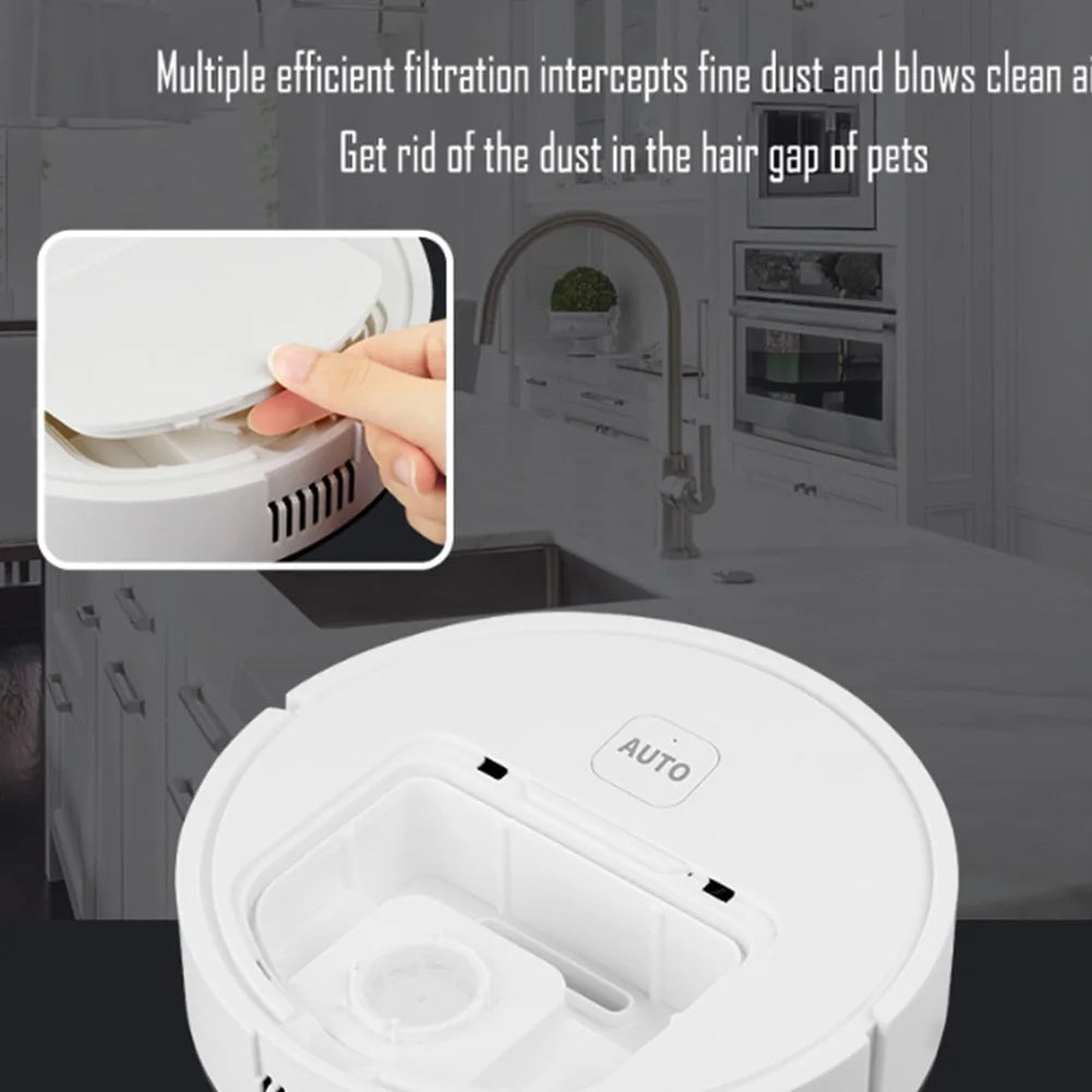 3-in-1 Smart Robot Vacuum Cleaner – Auto Sweep, Mop & Suction USB Rechargeable