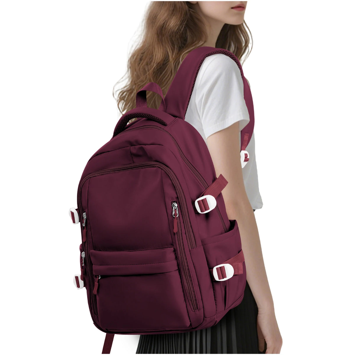 Large Capacity Backpack – Multi-Compartment Nylon Bag